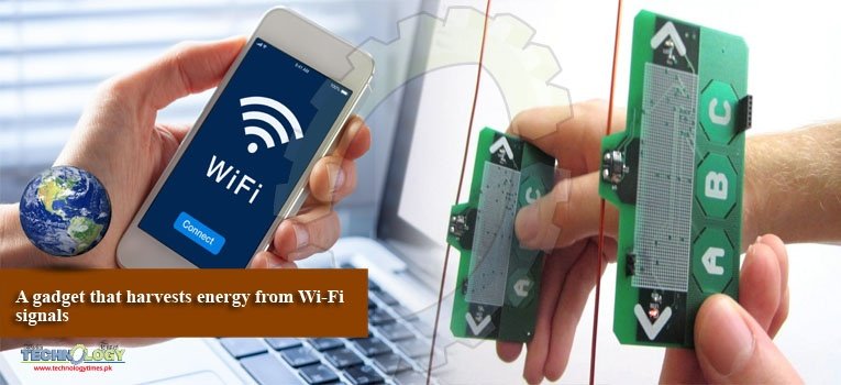 A gadget that harvests energy from Wi-Fi signals