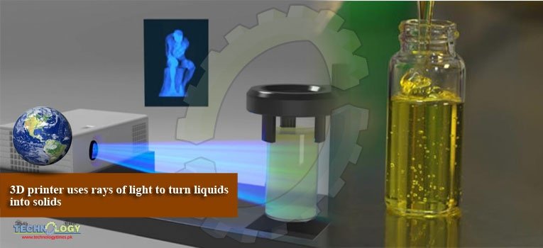 3D printer uses rays of light to turn liquids into solids