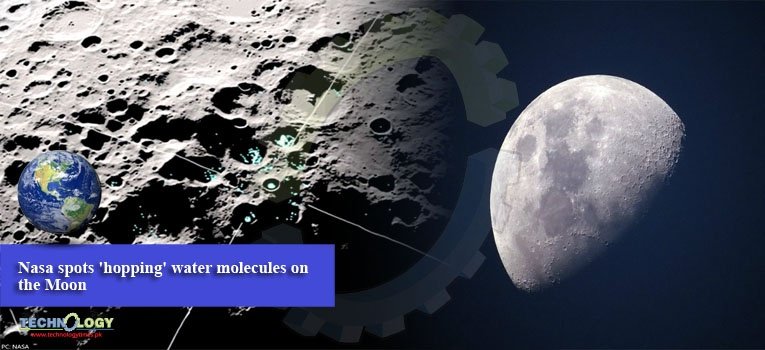 Nasa spots 'hopping' water molecules on the Moon