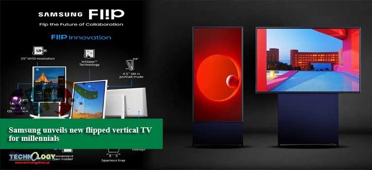 Samsung unveils new flipped vertical TV for millennials