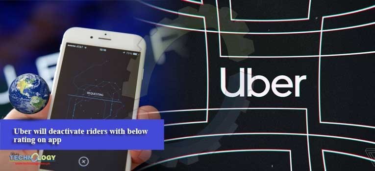 Uber will deactivate riders with below rating on app