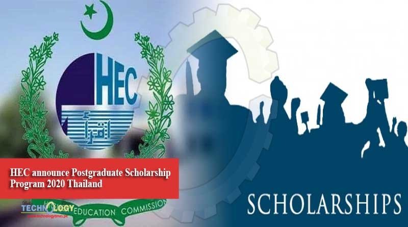 HEC announce Postgraduate Scholarship Program 2020 Thailand