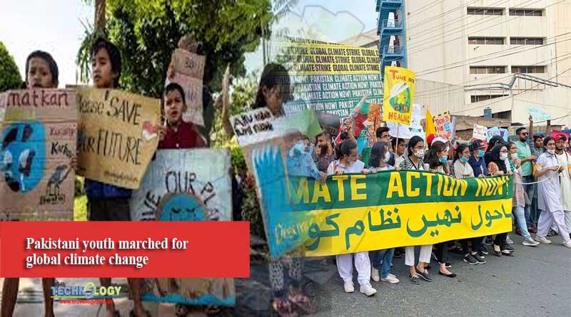 Pakistani youth marched for global climate change