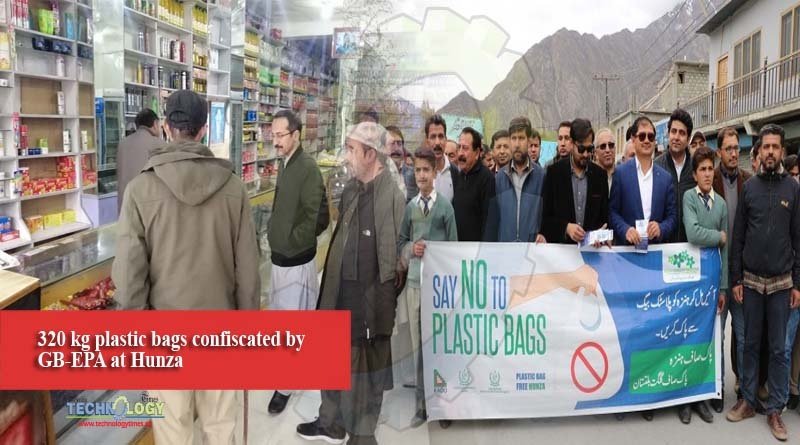 320 kg plastic bags confiscated by GB-EPA at Hunza
