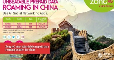 Zong 4G start affordable prepaid data roaming bundles for china