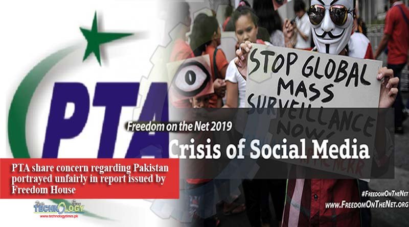 PTA share concern regarding Pakistan portrayed unfairly in report issued by Freedom House
