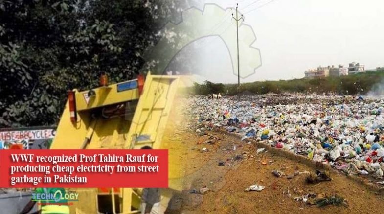 WWF recognized Prof Tahira Rauf for producing cheap electricity from street garbage in Pakistan