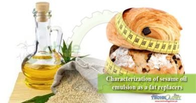Characterization of sesame oil emulsion as a fat replacers