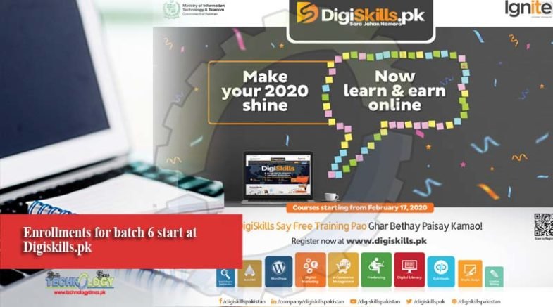 Enrollments for batch 6 start at Digiskills.pk