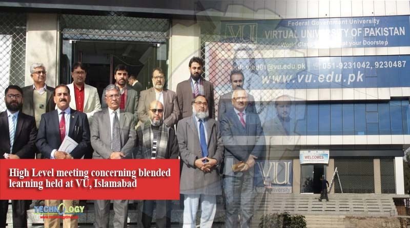 High Level meeting concerning blended learning held at VU, Islamabad