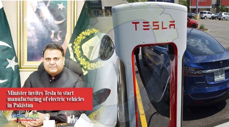 Minister invites Tesla to start manufacturing of electric vehicles in Pakistan