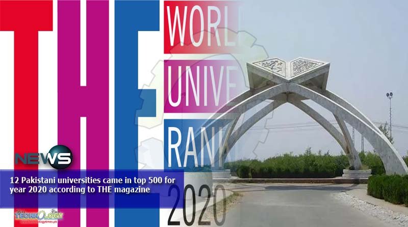 12 Pakistani universities came in top 500 for year 2020 according to THE magazine