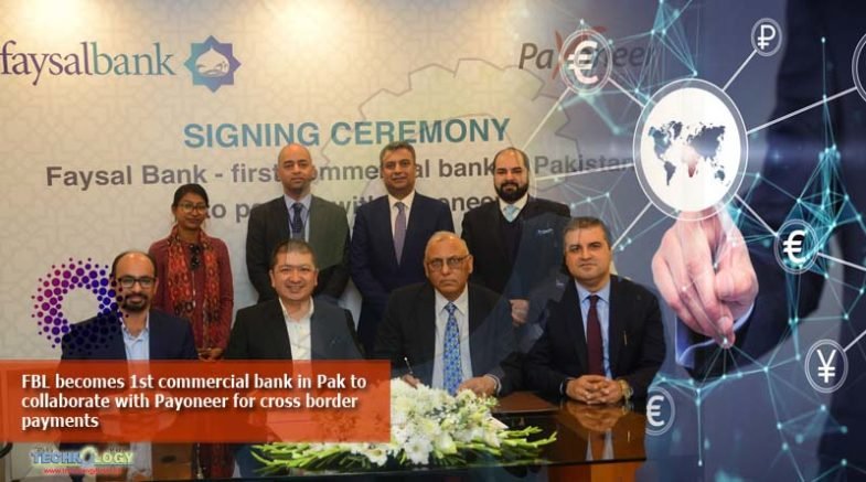 FBL becomes 1st commercial bank in Pak to collaborate with Payoneer for cross border payments