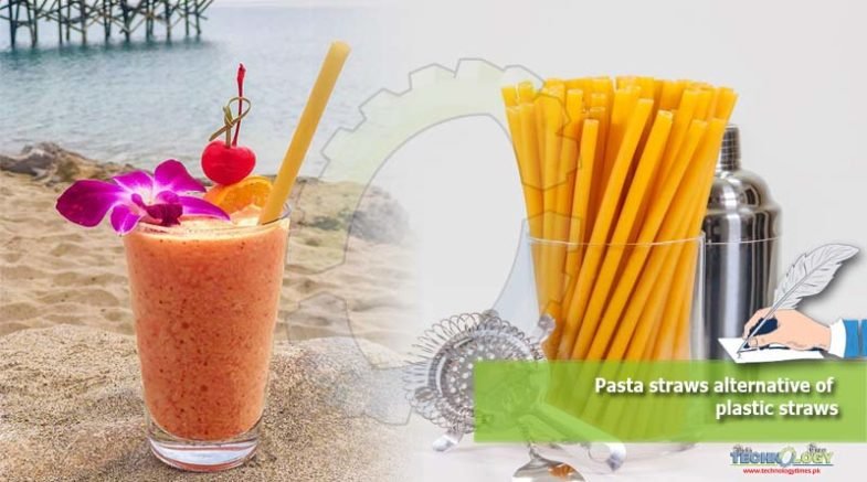 Pasta straws alternative of plastic straws