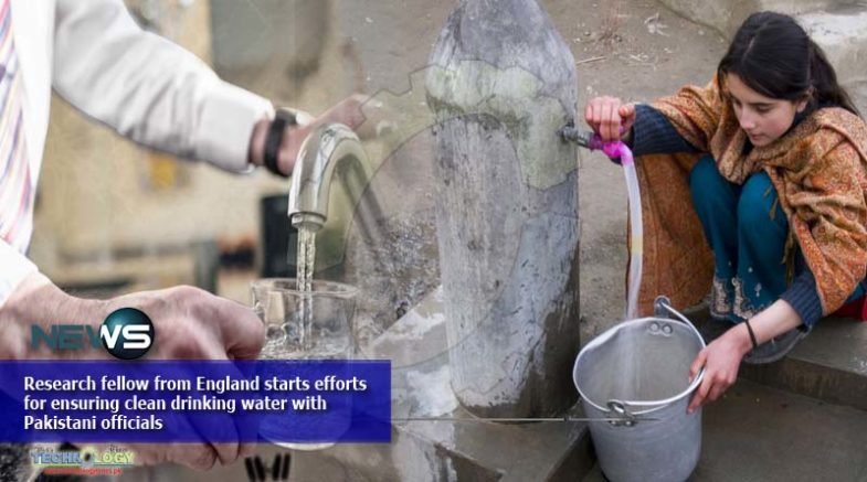 Research fellow from England starts efforts for ensuring clean drinking water with Pakistani officials