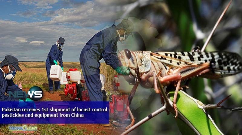 Pakistan receives 1st shipment of locust control pesticides and equipment from China