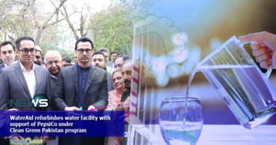 WaterAid refurbishes water facility with support of PepsiCo under Clean Green Pakistan program