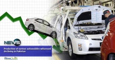 Production of various automobiles witnessed declining in Pakistan