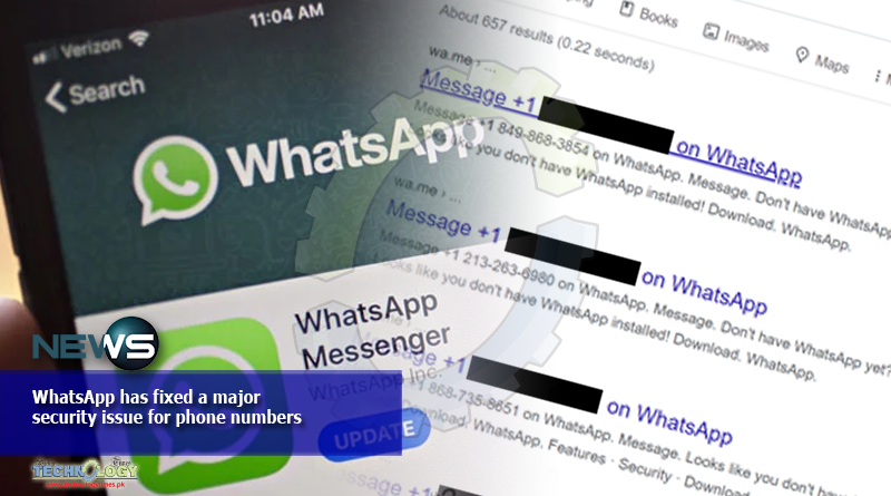 WhatsApp has fixed a major security issue for phone numbers