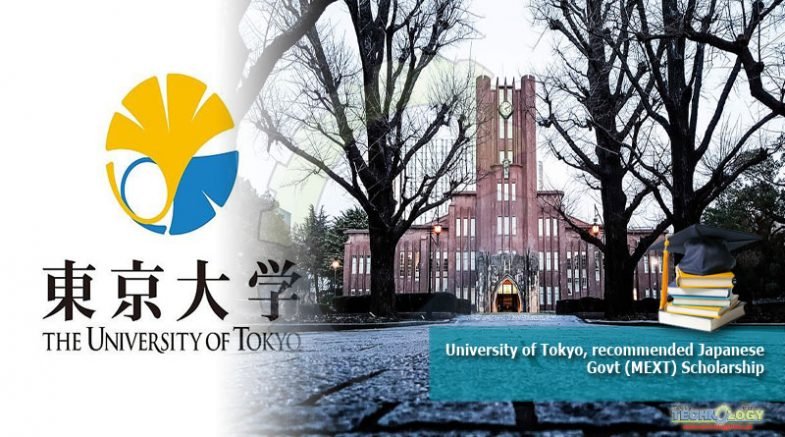 University of Tokyo, recommended Japanese Govt (MEXT) Scholarship