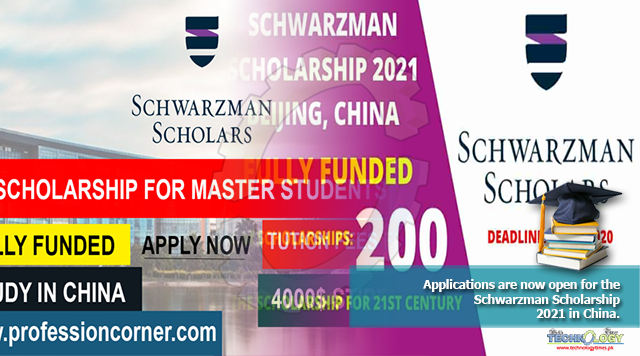 Applications are now open for the Schwarzman Scholarship 2021 in China.