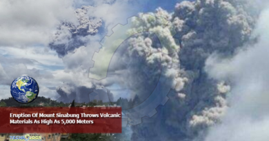 Eruption Of Mount Sinabung Throws Volcanic Materials As High As 5,000 Meters