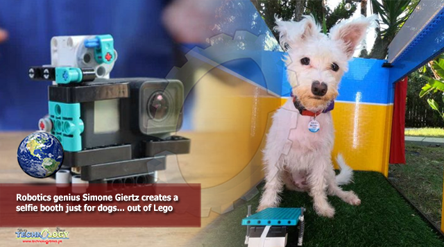 Robotics genius Simone Giertz creates a selfie booth just for dogs… out of Lego