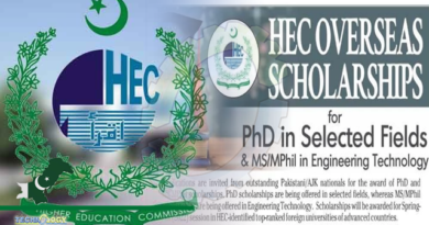May 30 — last date to apply for HEC Overseas Scholarships for PhD, MS/MPhil