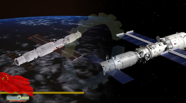 China's cargo craft docks with space station core module